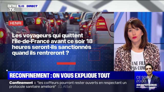 Si je quitte l'Île-de-France avant ce vendredi 18h, serais-je sanctionné quand je rentrerai ?