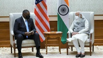 US Defence Secy Lloyd arrives in India, meets PM Modi | WATCH
