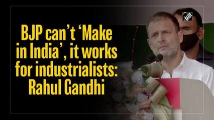 BJP can’t ‘Make in India’, it works for industrialists: Rahul Gandhi
