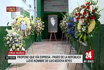 Jorge Muñoz tras muerte de Luis Bedoya: estoy proponiendo que Vía Expresa lleve su nombre