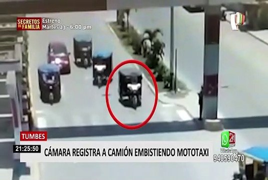 Mototaxista casi pierde la vida tras ser embestido por camión en Tumbes