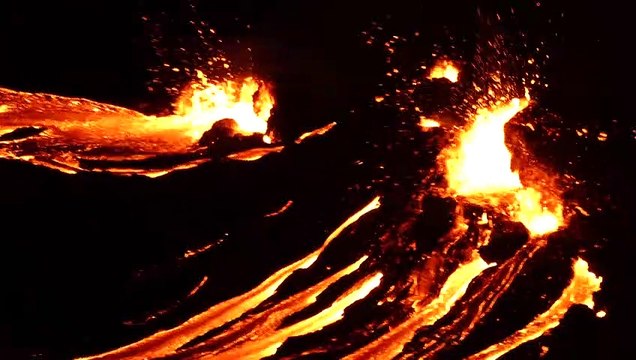 Lava flows out as Iceland volcano erupts near Reykjavik