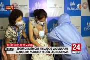 Ministro de Salud anuncia que la próxima semana se vacunará a adultos mayores de SJL y SMP