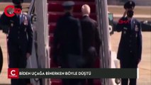 Biden'ın uçağa binerken 3 kez düşmesi gündem oldu