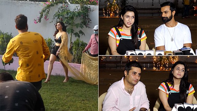 Watch Ashmit Patel Shooting A Special Song With Mannara Chopra