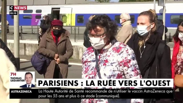 Coronavirus - Reportage à La Baule où des centaines de parisiens viennent se réfugier depuis hier pour fuit le confinement de la capitale