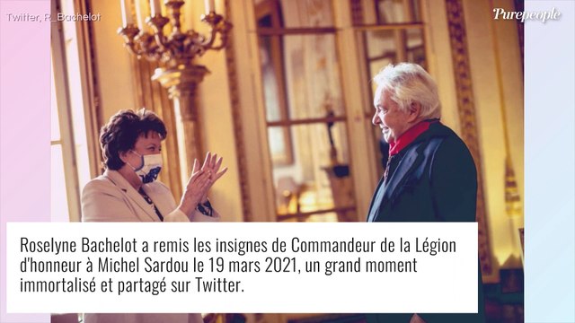 Michel Sardou décoré par Roselyne Bachelot, la ministre célèbre un grand artiste