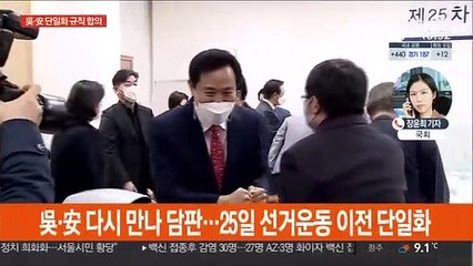吳·安 단일화룰 합의…무선 100%에 적합도+경쟁력 조사