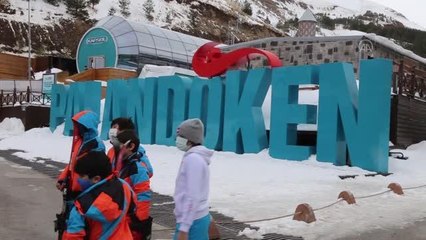 Yerli ve yabancı turistler Palandöken ve Cıbıltepe'de yoğunluk oluşturdu