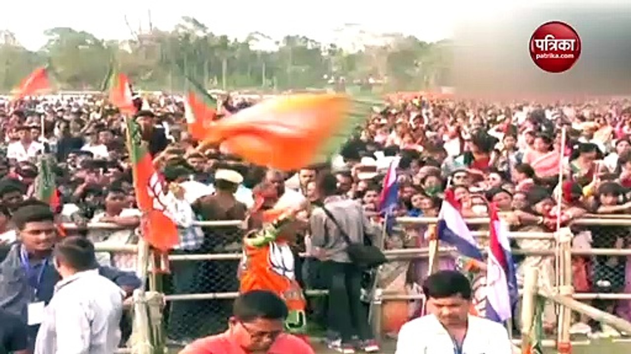प्रधानमंत्री नरेंद्र मोदी ने असम के चबुआ में की रैली