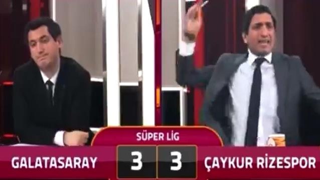 Rize attı, GS TV spikeri kendinden geçti! Gole verdiği reaksiyon sosyal medyada olay oldu