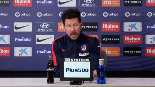 Simeone: Siento que el equipo está dando todo, un diez de todo. El que me tengo que exigir soy yo, la responsabilidad es mía