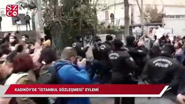 Kadıköy'de İstanbul Sözleşmesi eylemi