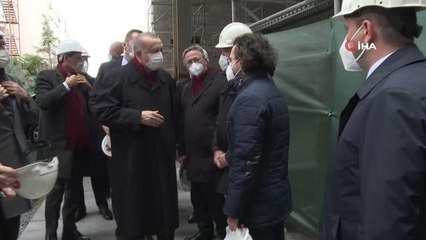 Cumhurbaşkanı Erdoğan, AKM ve Taksim Camii'nde incelemelerde bulundu