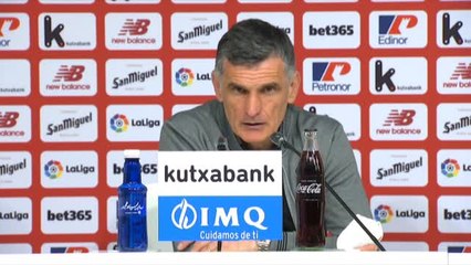 Marcelino se queda con "sensación de tristeza" tras el empate en San Mamés ante el Eibar