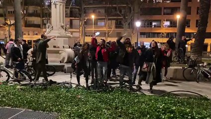 Ambient relaxat a la manifestació de Barcelona / Guillem Ramos