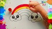 Aprendiendo los Colores y Como Dibujar un Arcoiris Kawaii | Arcoiris Kawaii | Paso a Paso | Kids Art