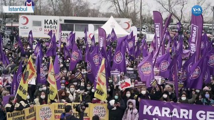 İstanbul Sözleşmesi Kararı İstanbul'da Protesto Edildi
