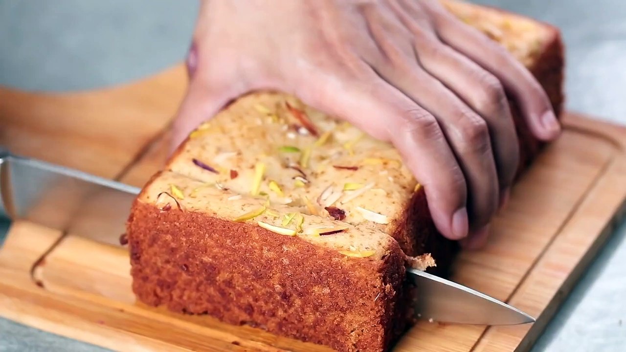 GHEE CAKE - SOFT SPONGE GHEE CAKE RECIPE - TEA CAKE - EGGLESS CAKE - NO OVEN - NO BUTTER, NO OIL
