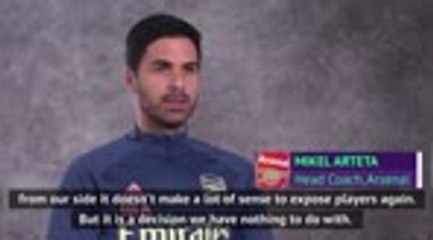 Arteta against international fixtures during pandemic