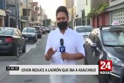 Joven reduce a ladrón que iba a asaltarlo en San Juan de Miraflores