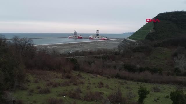 ZONGULDAK Fatih ve Kanuni sondaj gemileri, Filyos Limanı'nda bir araya geldi