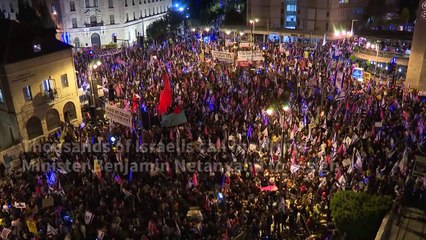 Thousands rally at anti-Netanyahu protest ahead of vote