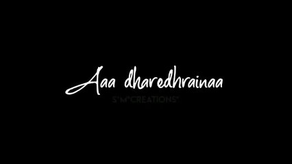 Naa venta padi nuventha ontari _ Lyrical Black screen whatsapp status _jaanu_