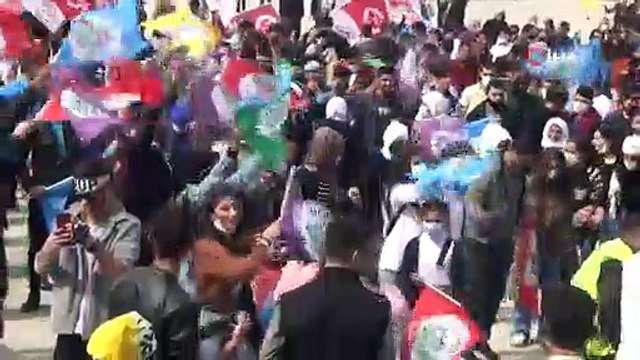 Nevruz kutlamasında bölücü terör örgütü propagandası yapılmasına izin verilmedi