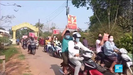 Myanmar doctors and nurses protest against military rule