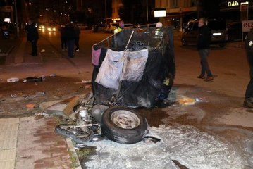 Son dakika 3. sayfa: Motosikletine çarptıkları çöp toplayıcı genci döverek hastanelik ettiler