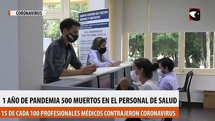 un año de pandemia 500 muertos en el personal de salud
