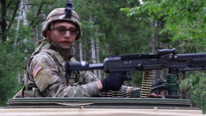 Headquarters Support Company Spartans Conducts a Dry Fire