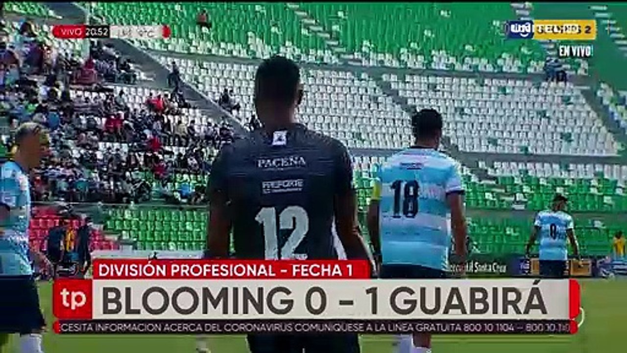 Blooming perdió de local contra Guabirá por un gol en un partido reprogramado