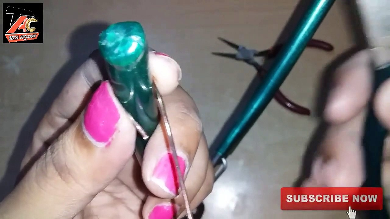 Earing ka hook kese banate hai ताबें के तार से - Techans.craft