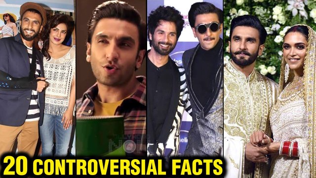 Ranveer Singh 20 SHOCKING Controversies | Deepika Padukone, Fight With Shahid Kapoor