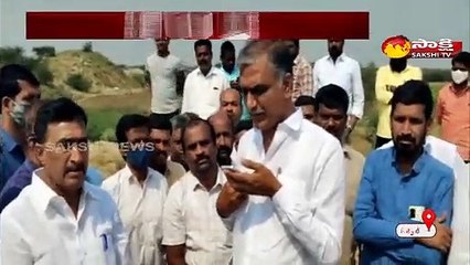 కొండకండ్ల వద్ద మల్లన్న సాగర్ కాలువను పరిశీలించిన మంత్రి హరీష్ రావు