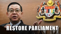 Guan Eng: How can gov't function well when Parliament has been suspended