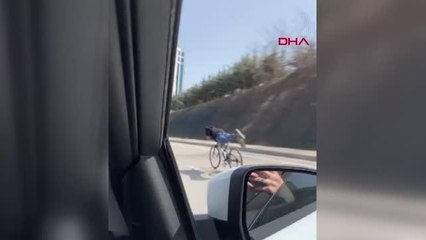 GAZİANTEP Bisikletli gençlerin tehlikeli yolculuğu