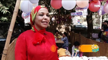 جنى أصغر مشاركة بمعرض الزهور.. مشغولات يدوية بطريقة مبتكرة