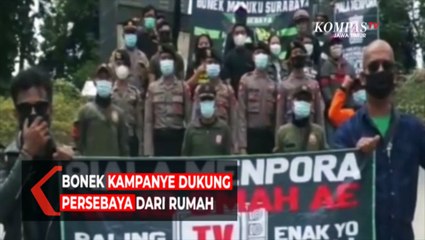 Bonek Kampanye Dukung Persebaya dari Rumah