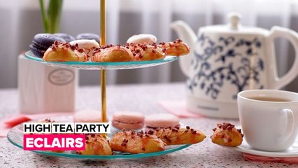 High tea party: Eclairs