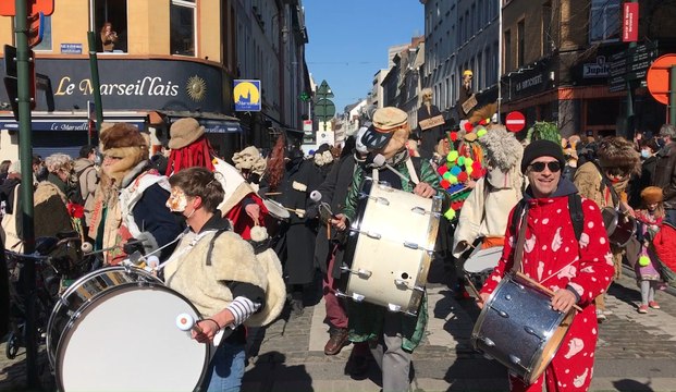 Carnaval sauvage dans les rues de Bruxelles / 21 mars 2021
