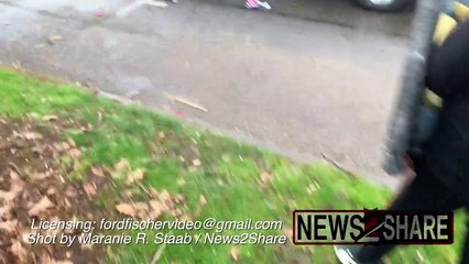 Elderly man pulls gun on Antifa after they attack & vandalize his truck