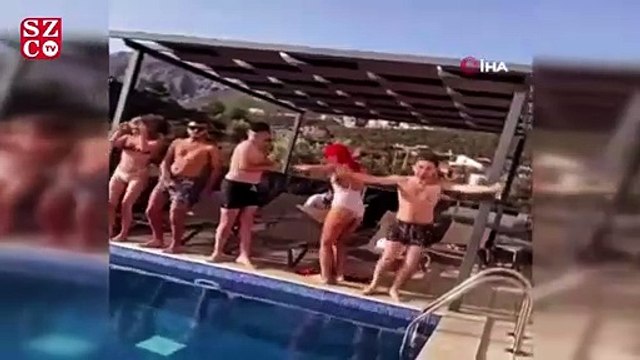 Villada 'pes' dedirten kaçak havuz partisi