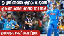 Indian batsmen with most runs against England in ODIs | Oneindia Malayalam
