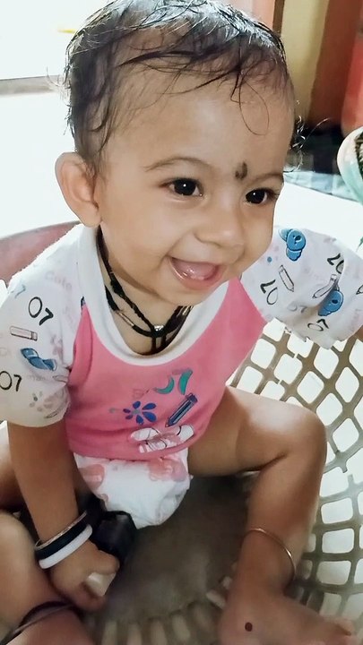 Baby crazy smile