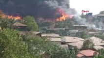 Bangladeş'teki Rohingya mülteci kampında yangın