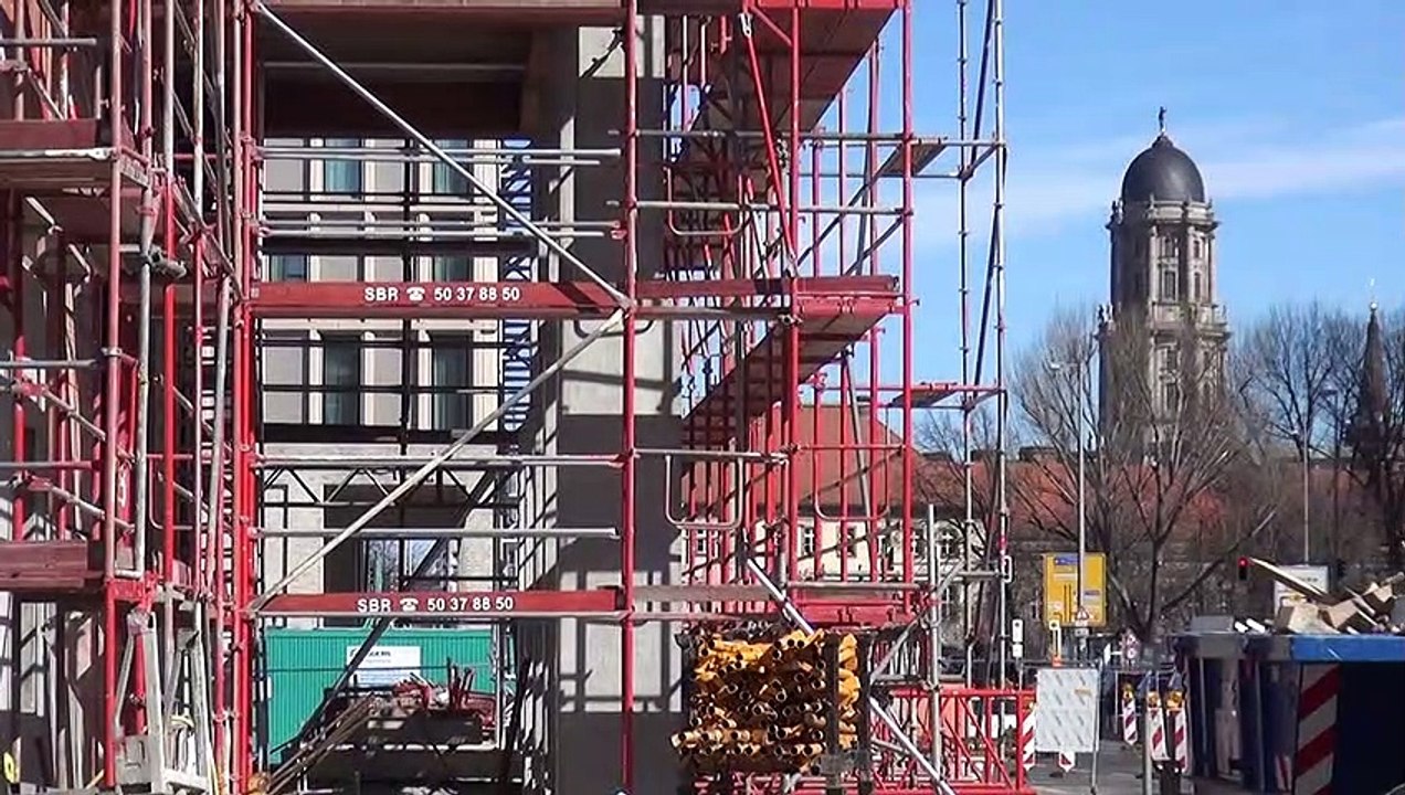 Bau des Bet- und Lehrhauses 'House of One' am Petriplatz in Berlins historischer Stadtmitte schreitet voran