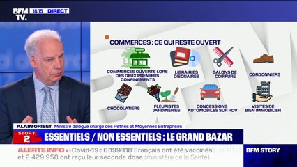 Alain Griset sur les fermetures de commerces: "L'objectif est d'essayer de diminuer les brassages de population"